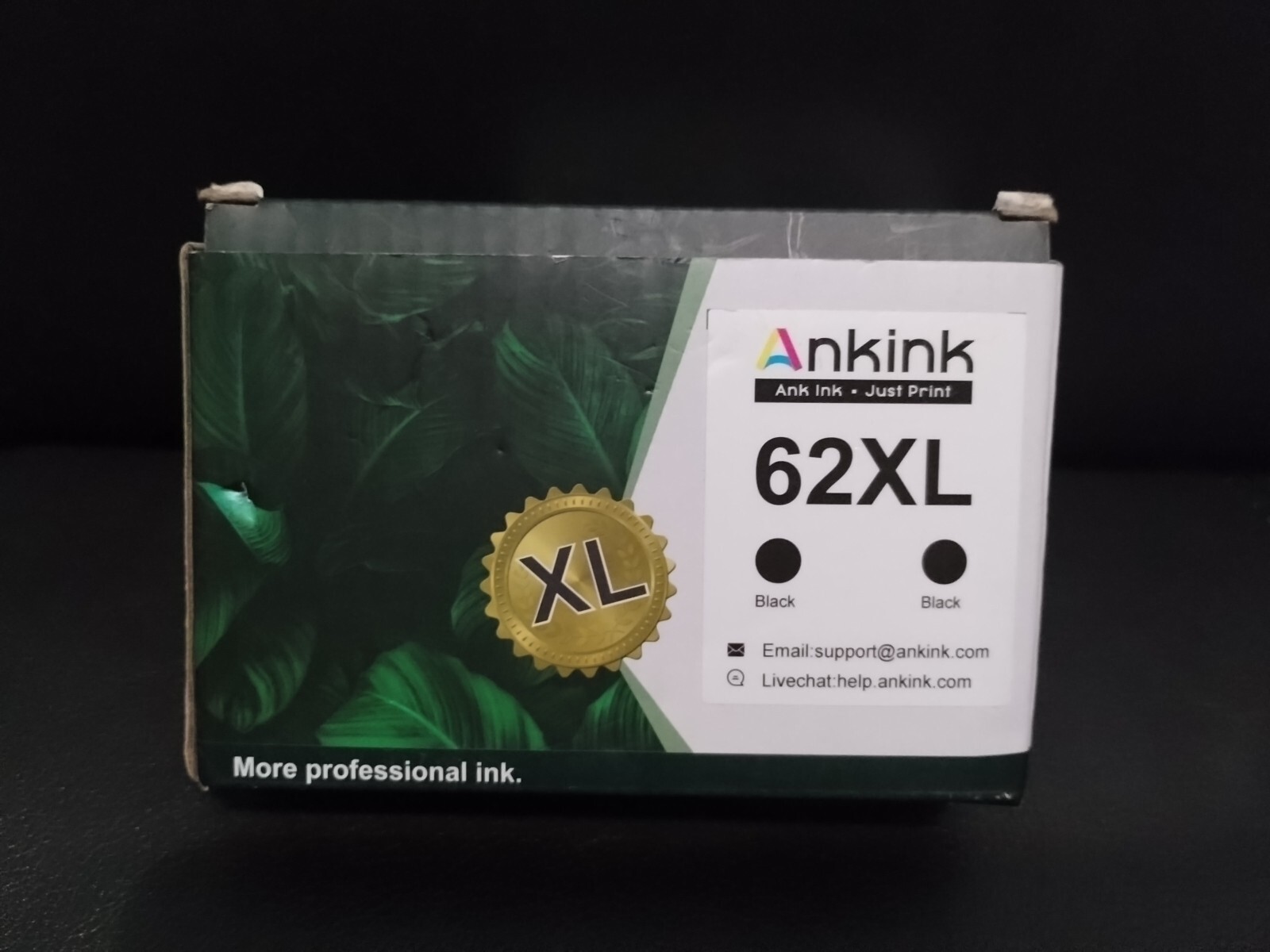 62 XL Ink Cartridge Black 2 Pack- NEW. Open Box Ankink 