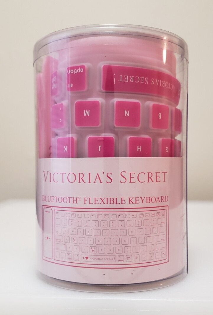 Victoria’s Secret Bluetooth Flexible Keyboard Pink Portable Wireless New