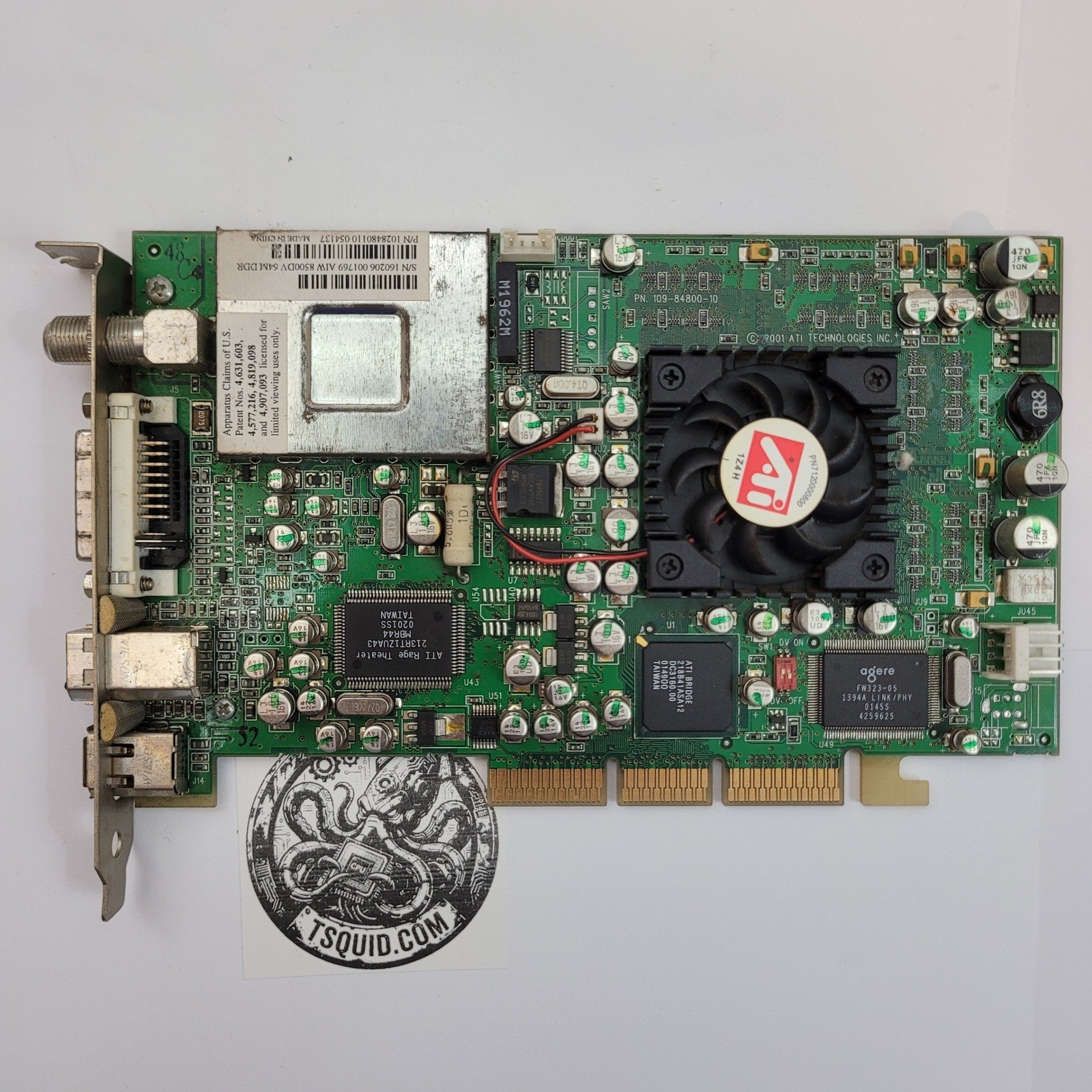 ATI All-In-Wonder Radeon 8500DV AGP Graphics Card 64MB DDR TV Tuner 1028480110