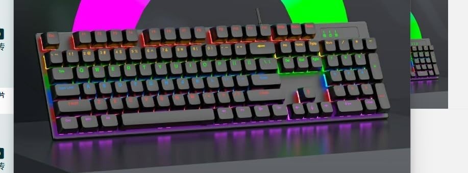 Guiheng Wired Mechanical Gaming Keyboard Blue Switch, 104-Key Full Size xx159