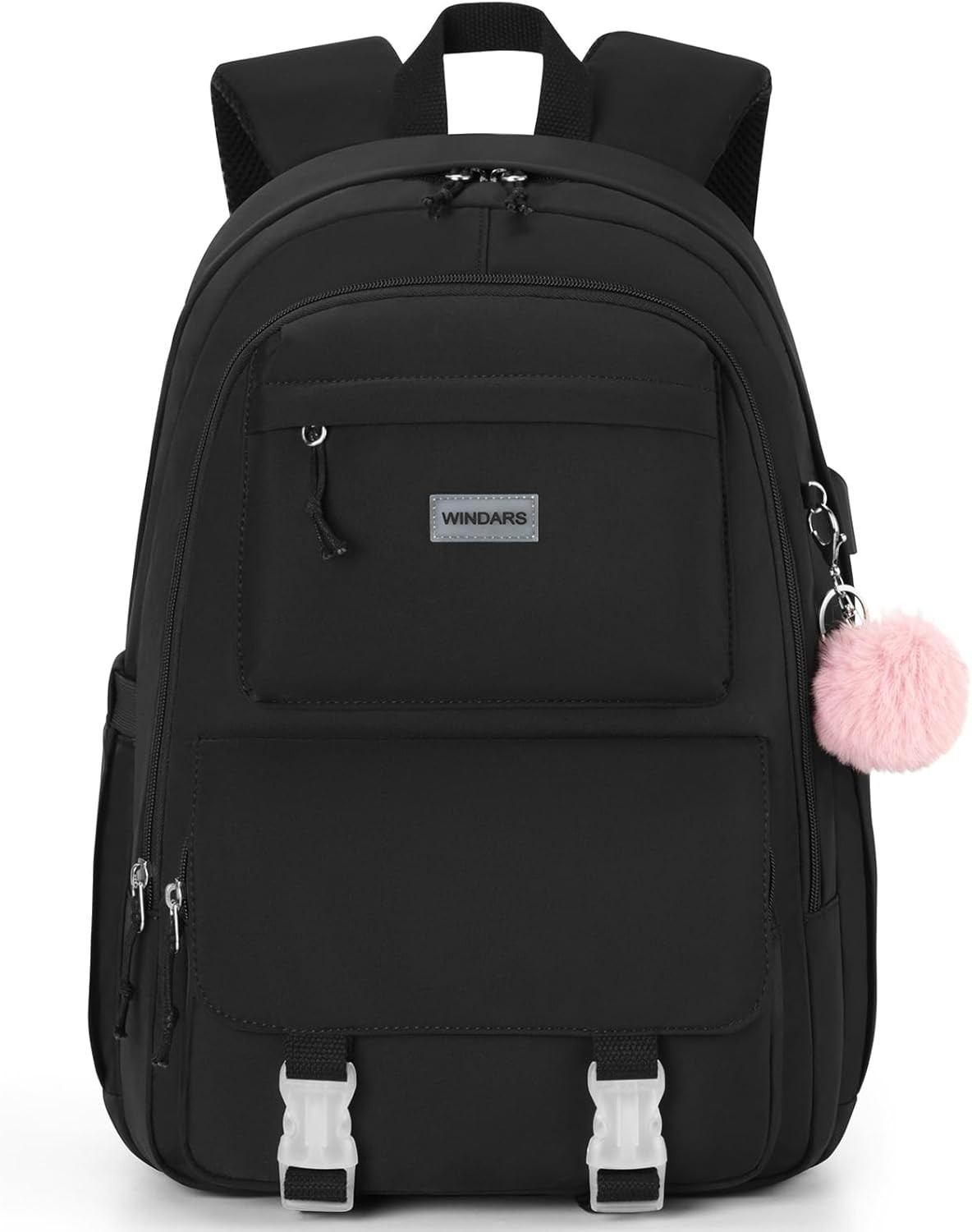 Backpacks for Girls, 15.6 Inch School Bag Cute Waterproof inch, Black 