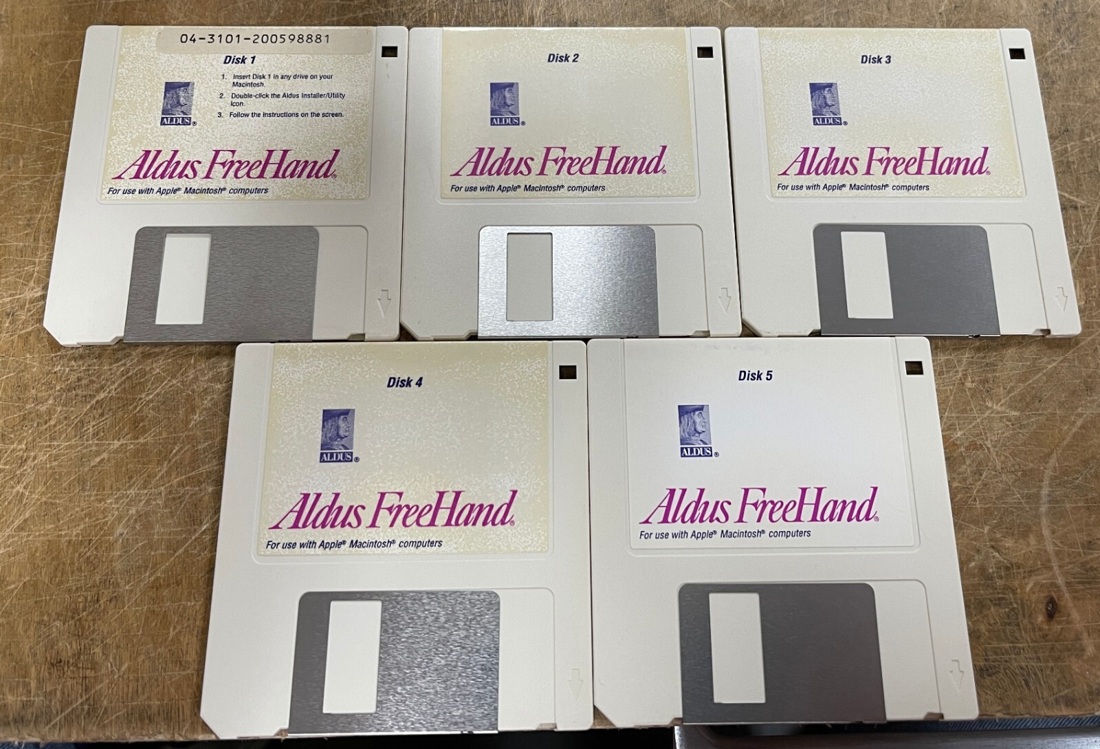 Vintage Aldus FreeHand for Mac Floppies TESTED and READABLE