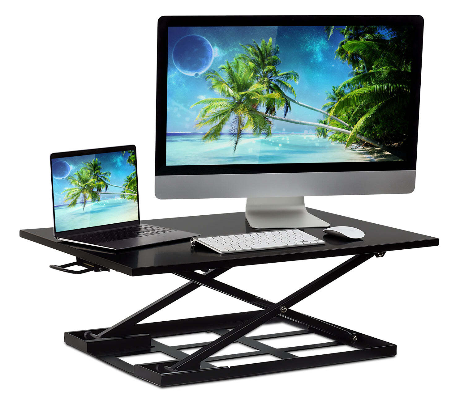 Mount-It 32 Height Adjustable Sit Stand Desk Converter, Black (MI-7929BLK),Siz