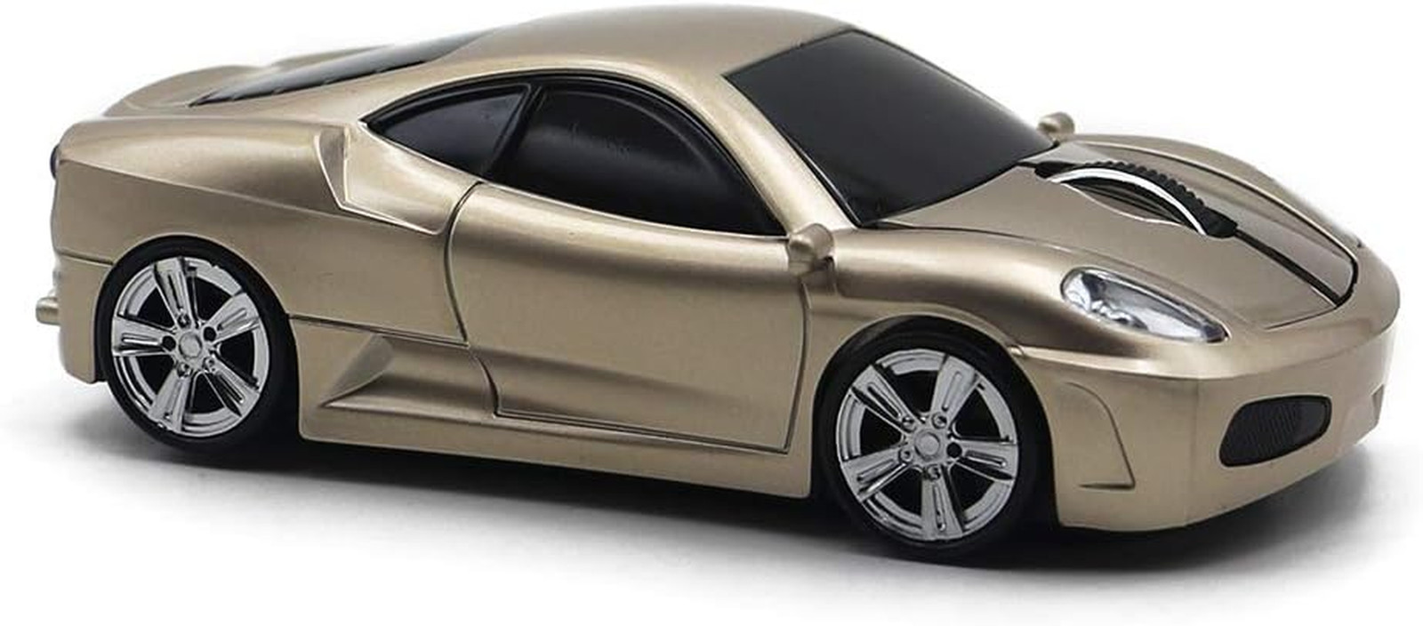 Wireless Mouse Sport Car Mouse Computer Optical Mice for PC Laptop MAC (Gold)