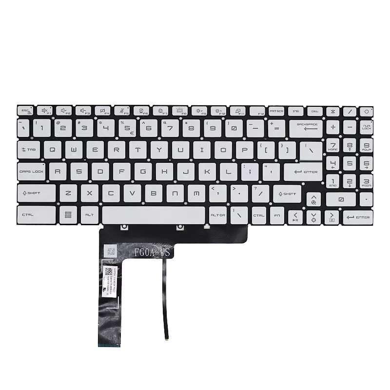 For MSI Sword 15 A11UE A11UD A12UE A12UD MS-1581 GF66 GL66 Blue Backlit white