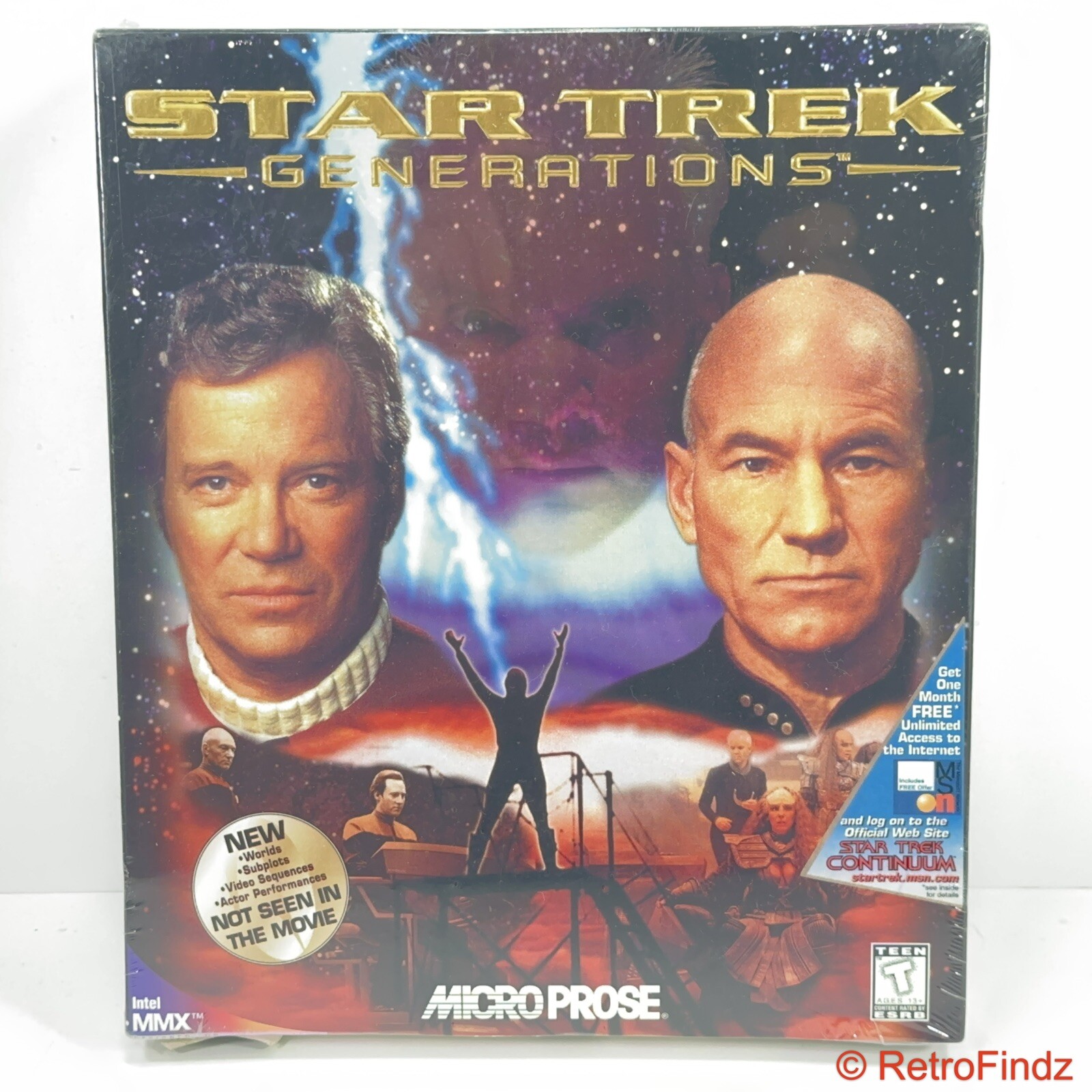 Microprose Star Trek Generations Windows 95 PC CD ROM Software Game 1997 Sealed