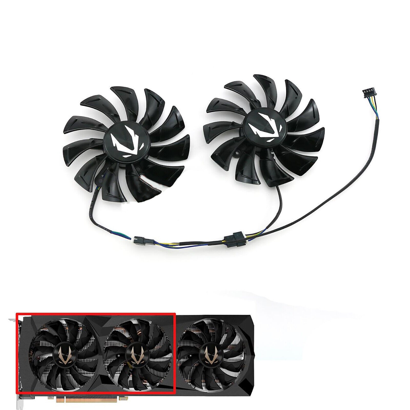 For Zotac GeForce RTX 2080ti RTX2080 AMP Edition  Graphics Card Cooling Fan Part