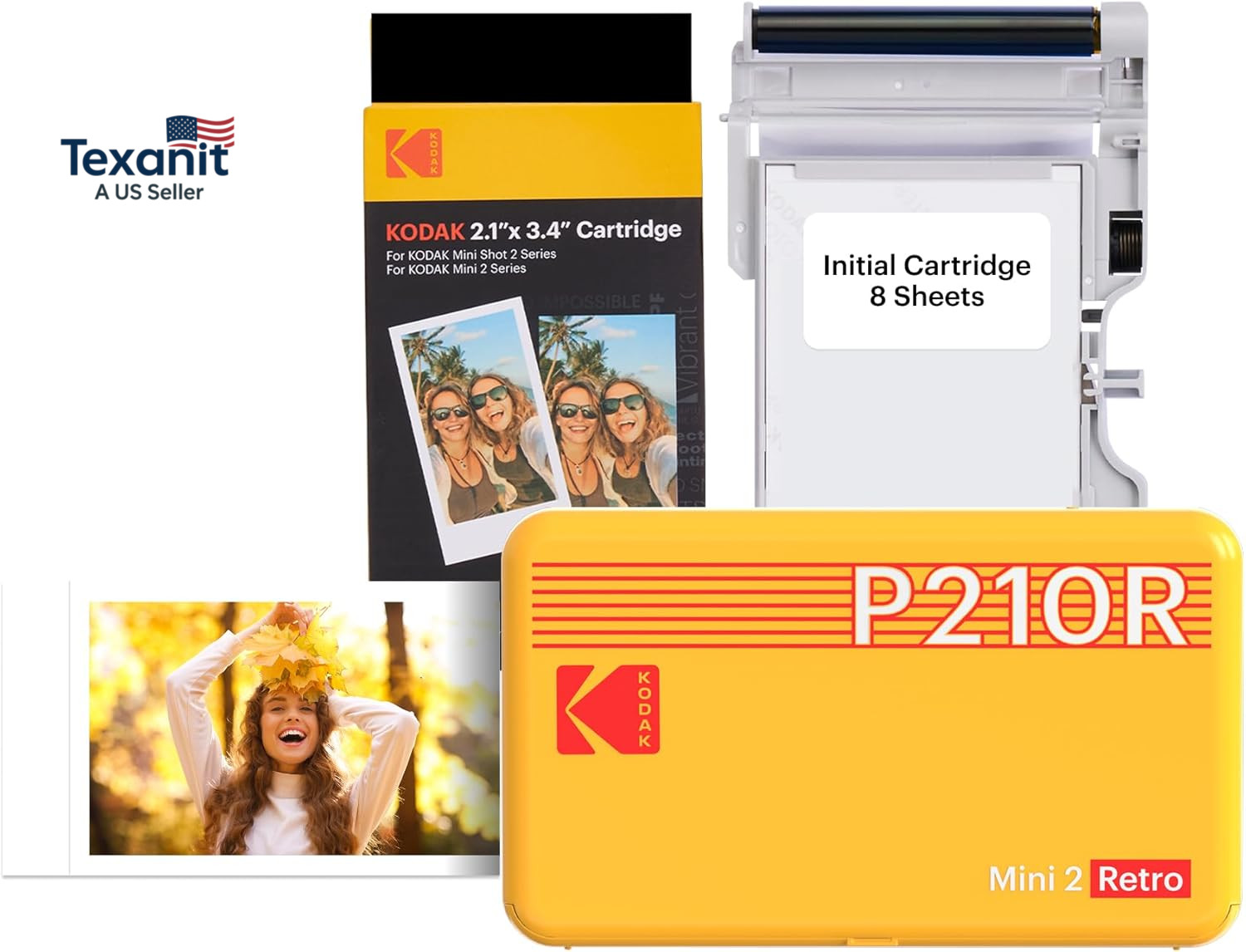 Mini 2 Retro 4PASS Portable Photo Printer, 2.1X3.4 Inches, Instant Picture Print