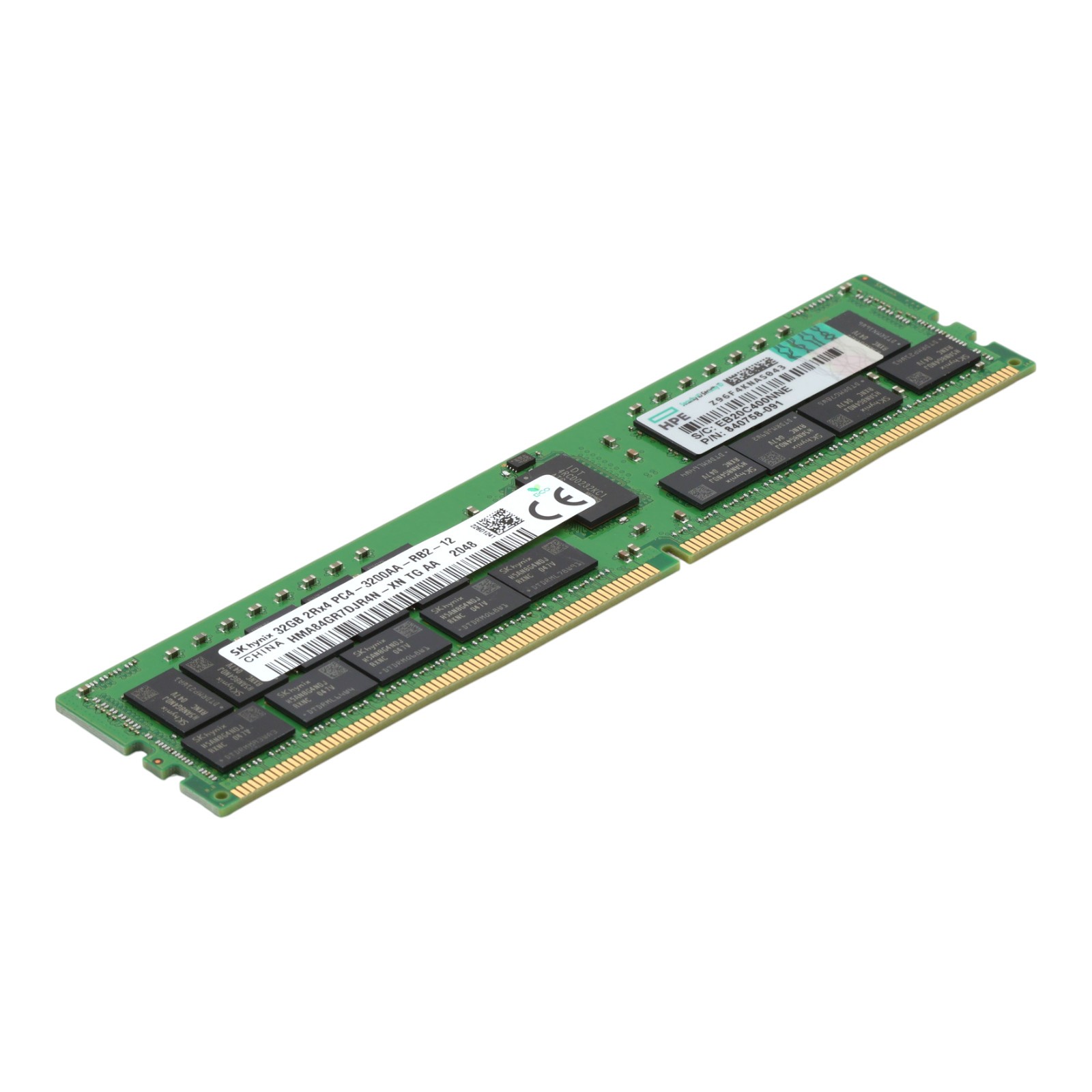HPE 32GB 2Rx4 PC4-3200A DDR4 RDIMM HMA84GR7DJR4N-XN 840758-091 Smart Memory