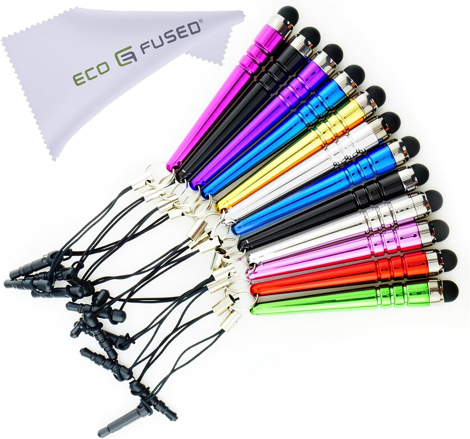 Stylus Pen Bundle 12 Pack/Short Stylus Pens with 3.5Mm Jack Connector