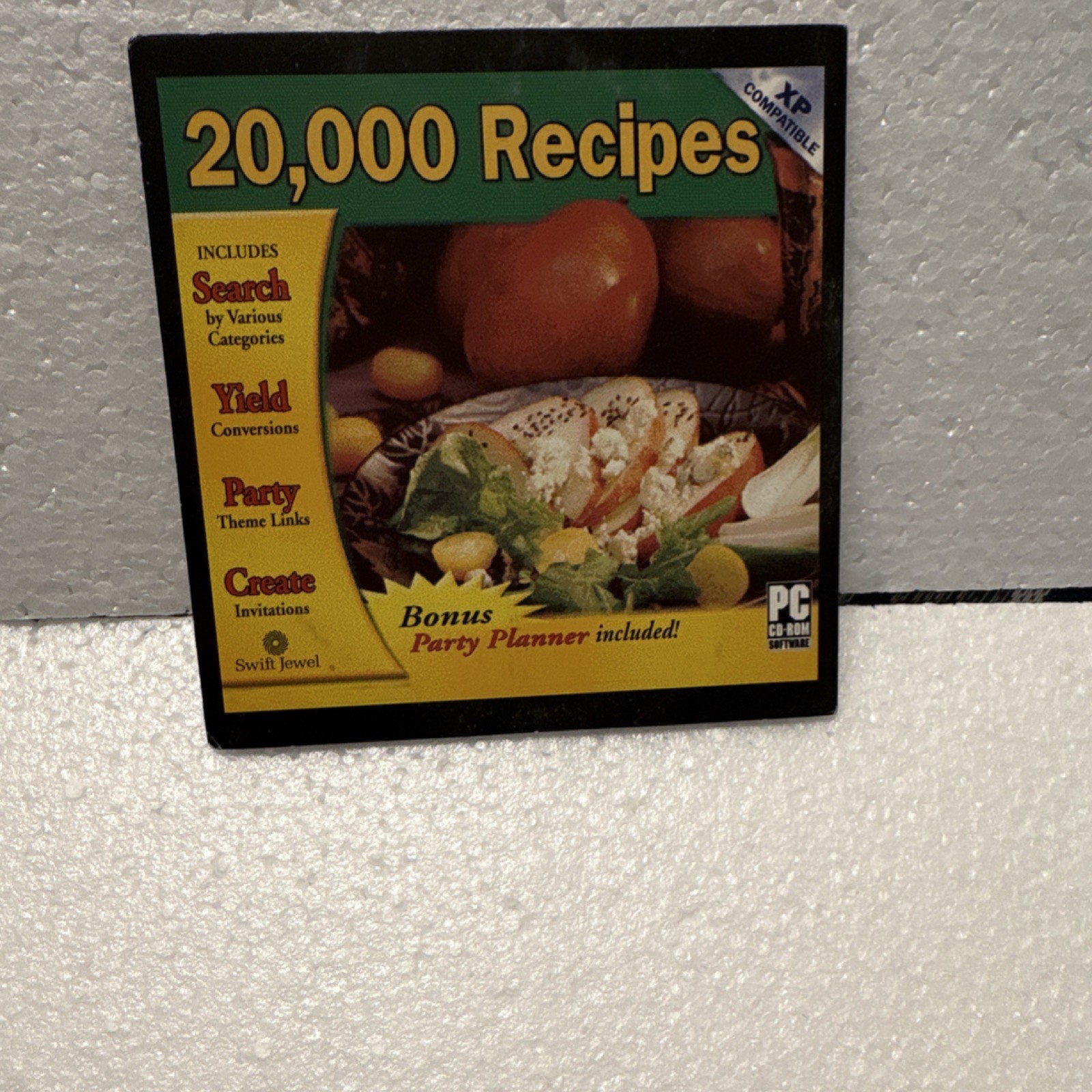 Swift Jewel 20,000 Recipes PC CD-ROM Cooking Software with Bonus Party Planner