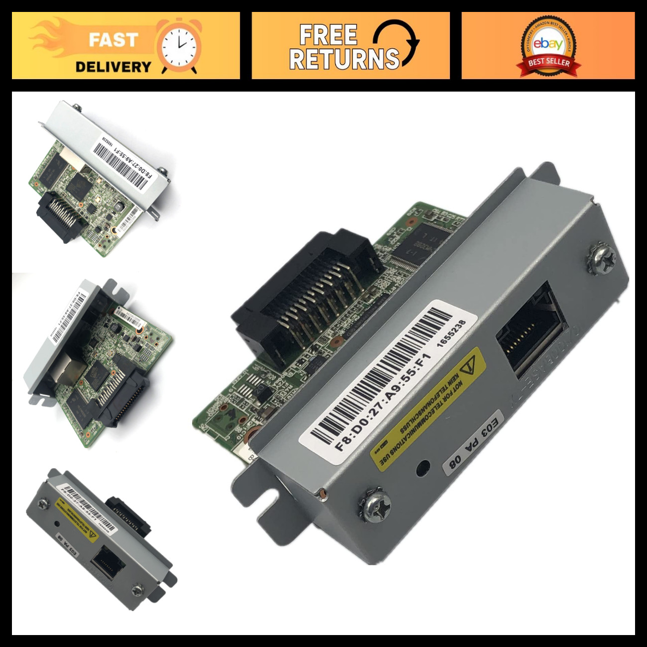 Ethernet Print Server Compatible with TM-U220PB T81 U288 T88IV - UB-E03 Interfac