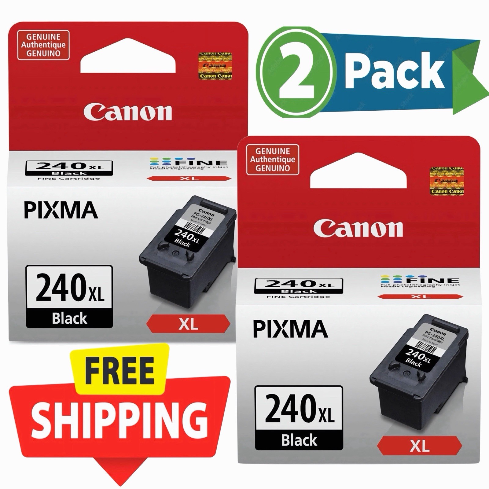 Canon PIXMA 240 XL Black Ink Cartridge (2-PACK) 