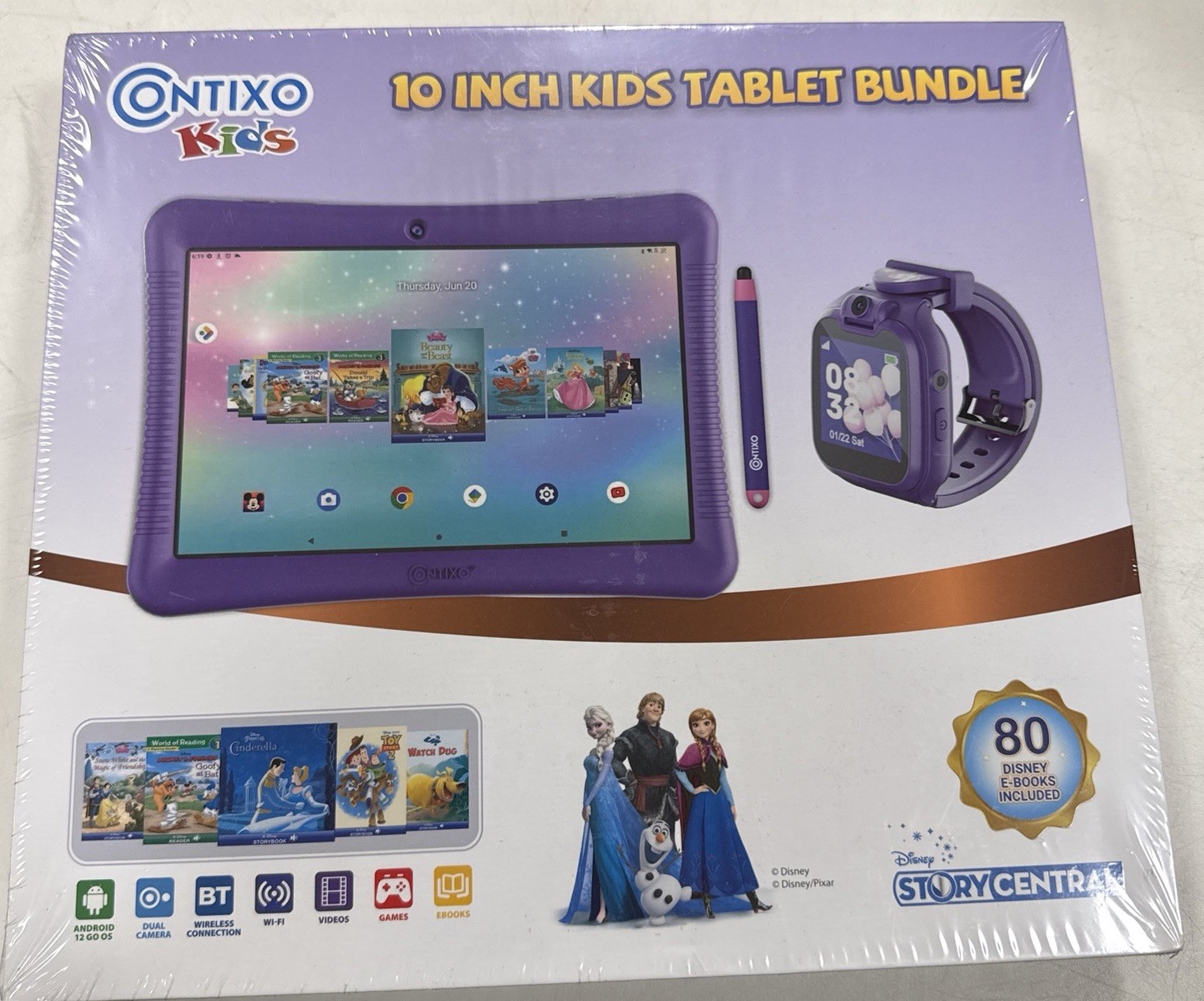 Brand New Contixo Kid 10 Inch Tablet Bundle BRAND NEW WITH WATCH Sealed