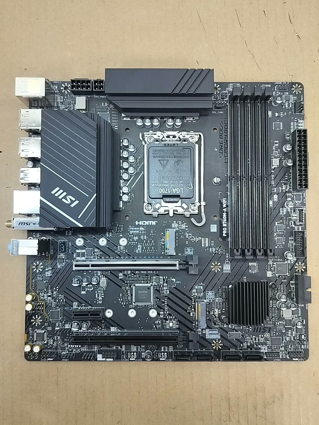 For MSI PRO B760M-A WIFI Motherboard DDR5 PCIe 4.0 +DisplayPort M-ATX