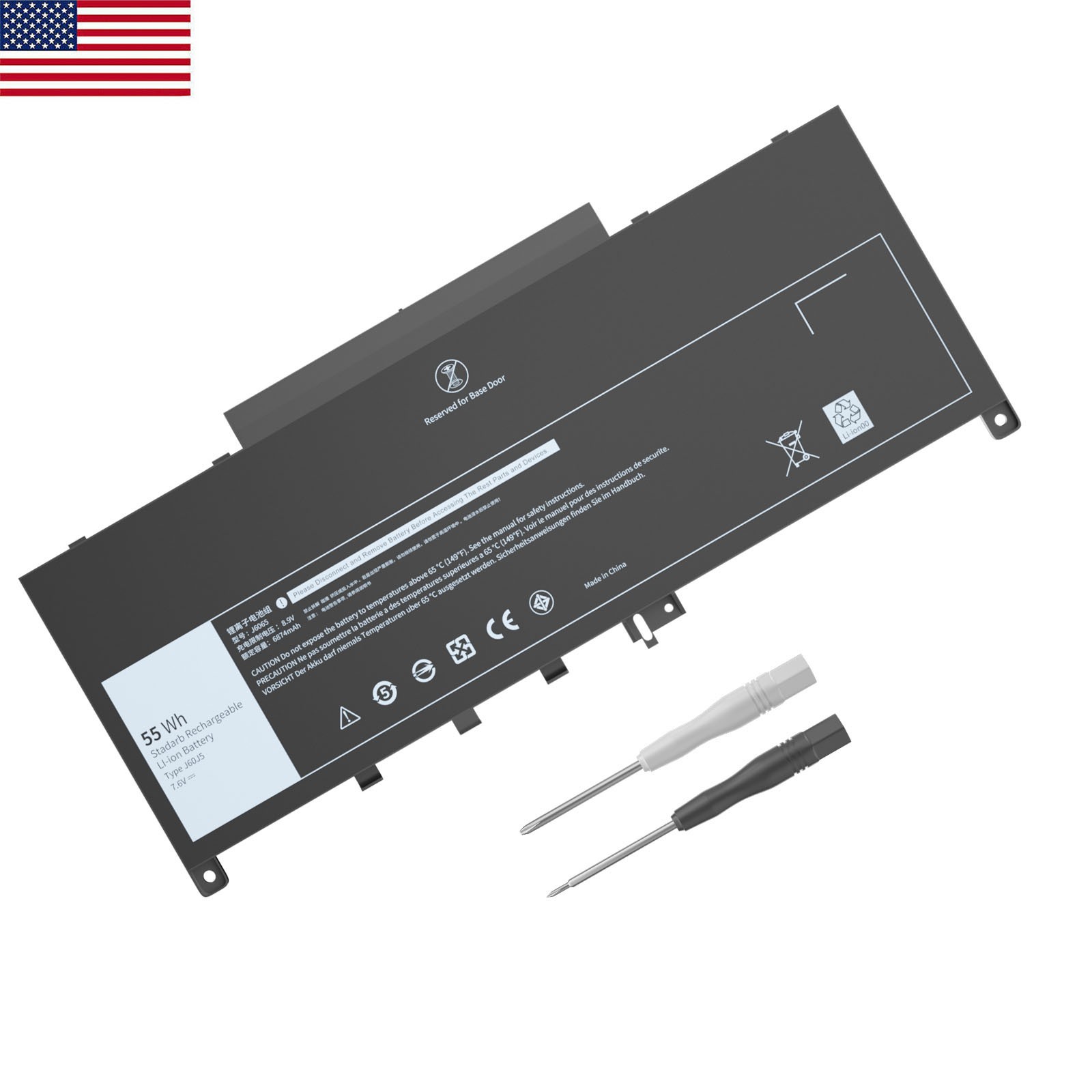 J60J5 Battery for Dell Latitude E7470 E7270 7470 7270 Type 1W2Y2 01W2Y2 0MC34Y