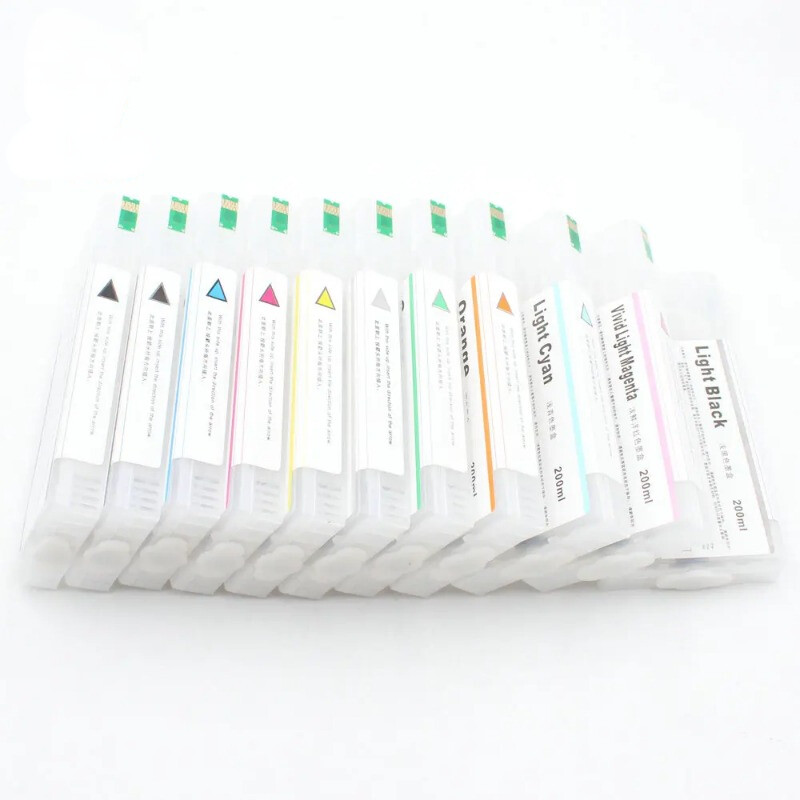 11pc 200ml T9131‑T9139 Refillable Cartridge With Resettable Chip for Epson P5000