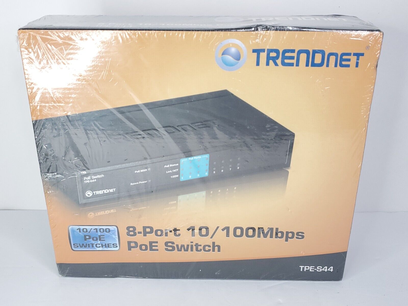 TRENDnet TPE-S44 8-port (4 10/100, 4 PoE) PoE Switch New Sealed