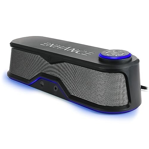 SB1 Computer Speakers High Excursion Soundbar - USB Powered Computer Blue
