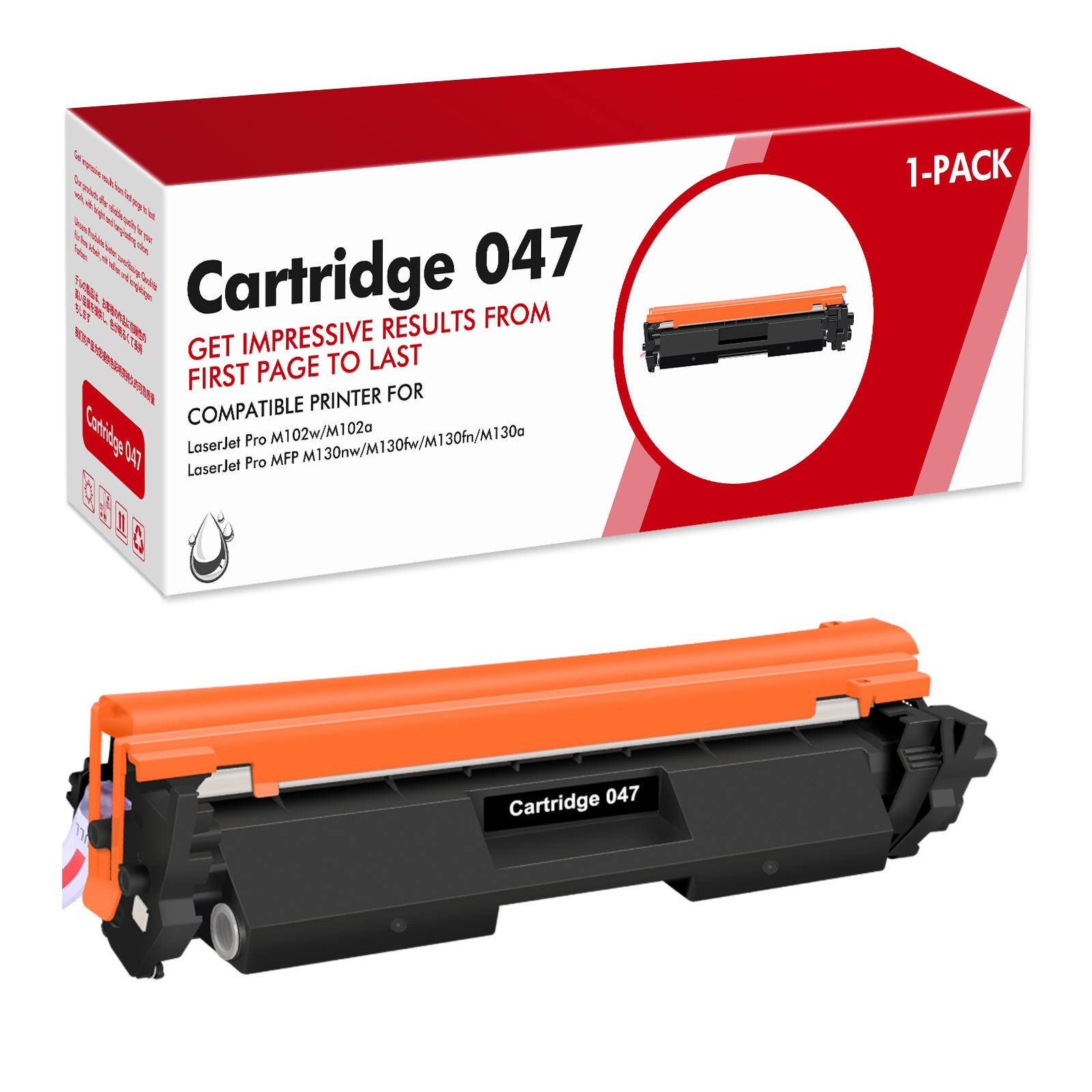 Black Canon 047 Toner for Canon 047 ImageCLASS MF110 MF112 MF113W LBP113W LOT