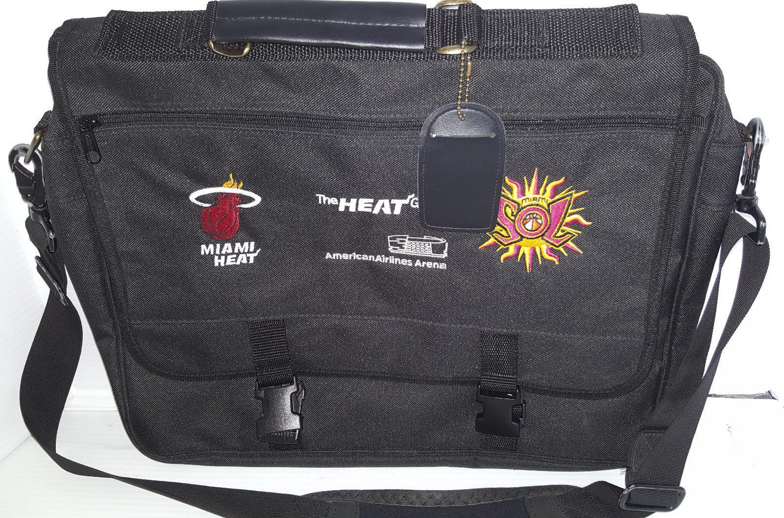 MIAMI HEAT MIAMI SOL WNBA Note Book Brief Case Lap Top Computer Bag Black Canvas