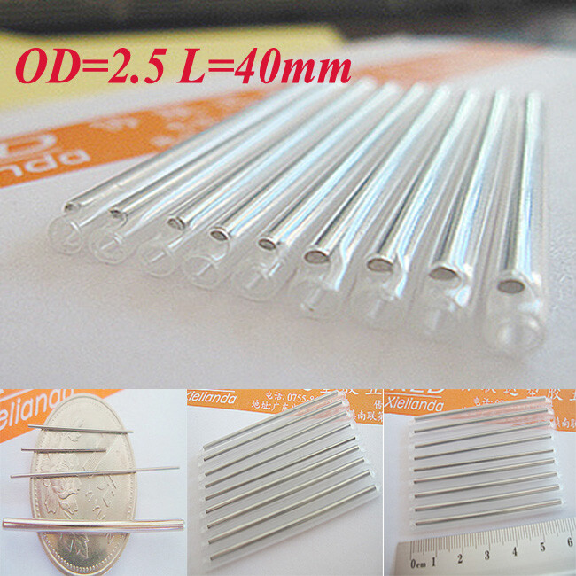 2500pcs Dia.2.5 40mm Optical Fiber Fusion Splice Protection Sleeve Tube Clear