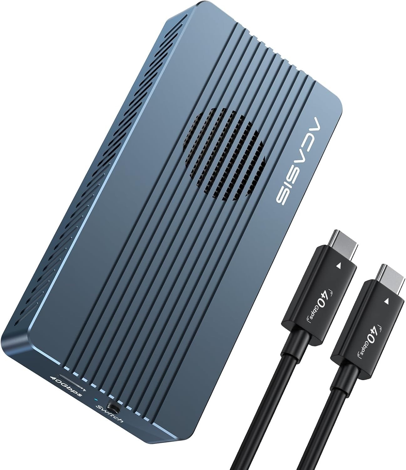 40Gbps M.2 NVMe SSD Enclosure, with Cooling Fan, M.2 Enclosure Compatible