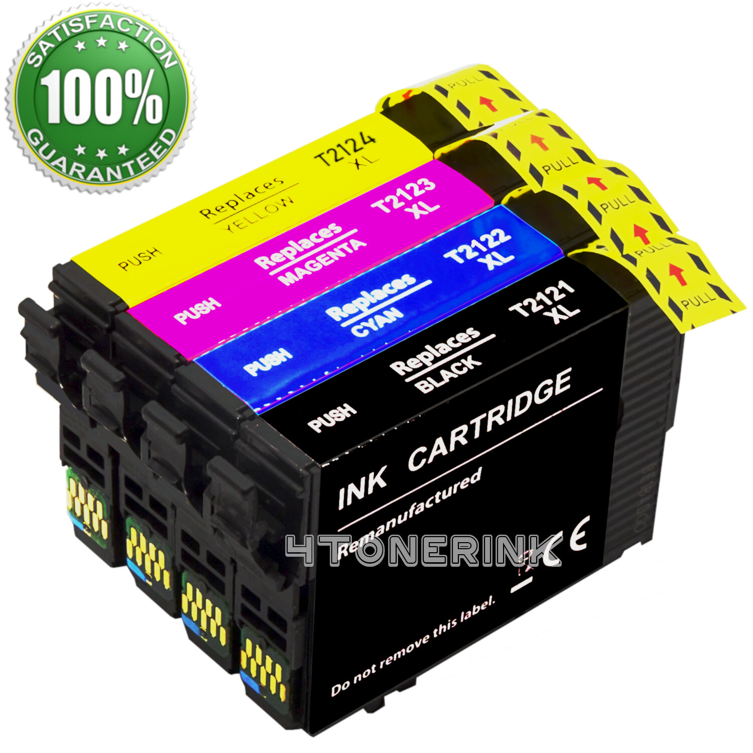 4PK 212XL T212 Ink Cartridge For Epson Workforce XP-4100 XP-4105 WF-2850 WF-2830