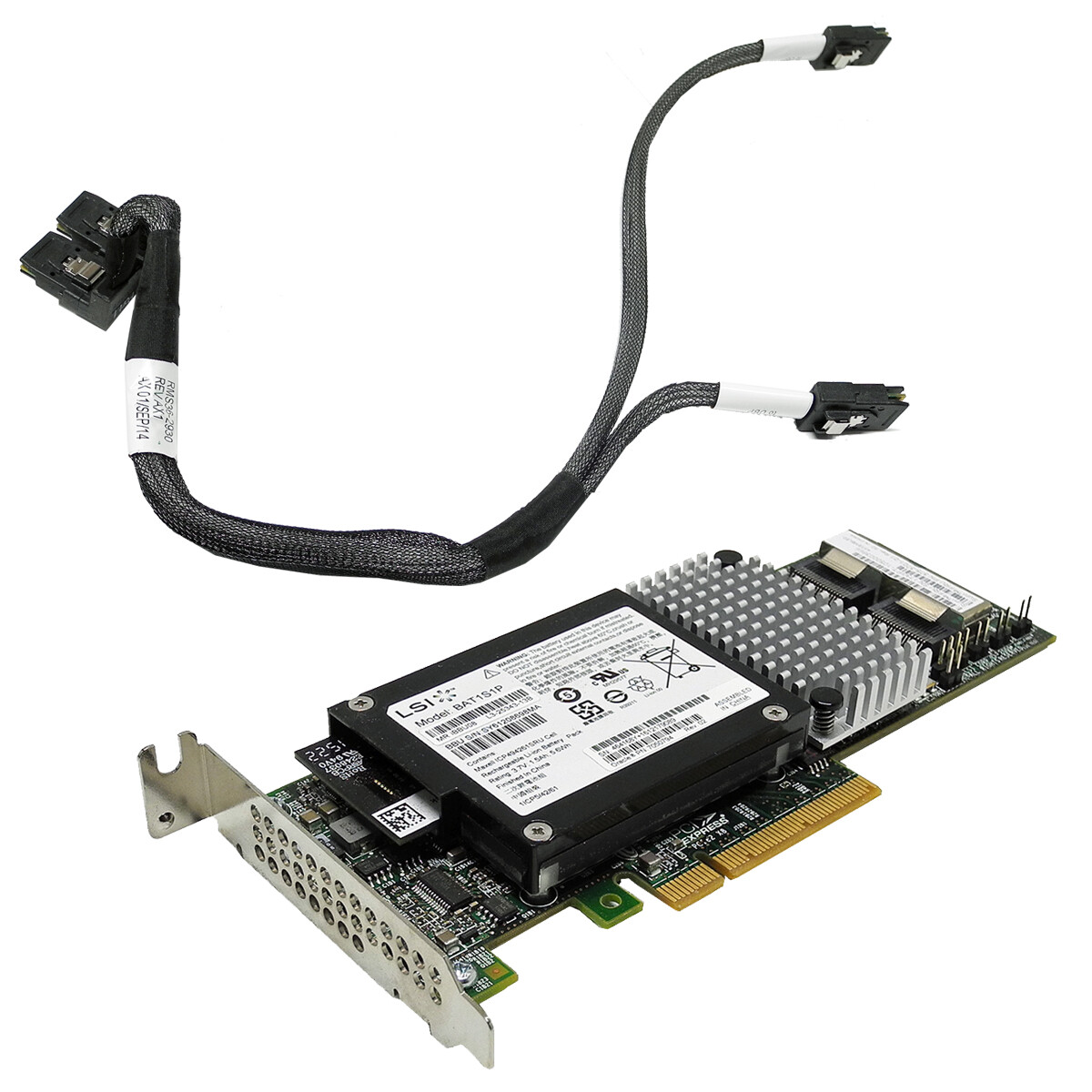 Sun Oracle 7047503 LSI MR SAS 9261-8i 6G PCIe x8 RAID Controller +BBU +SAS Cable