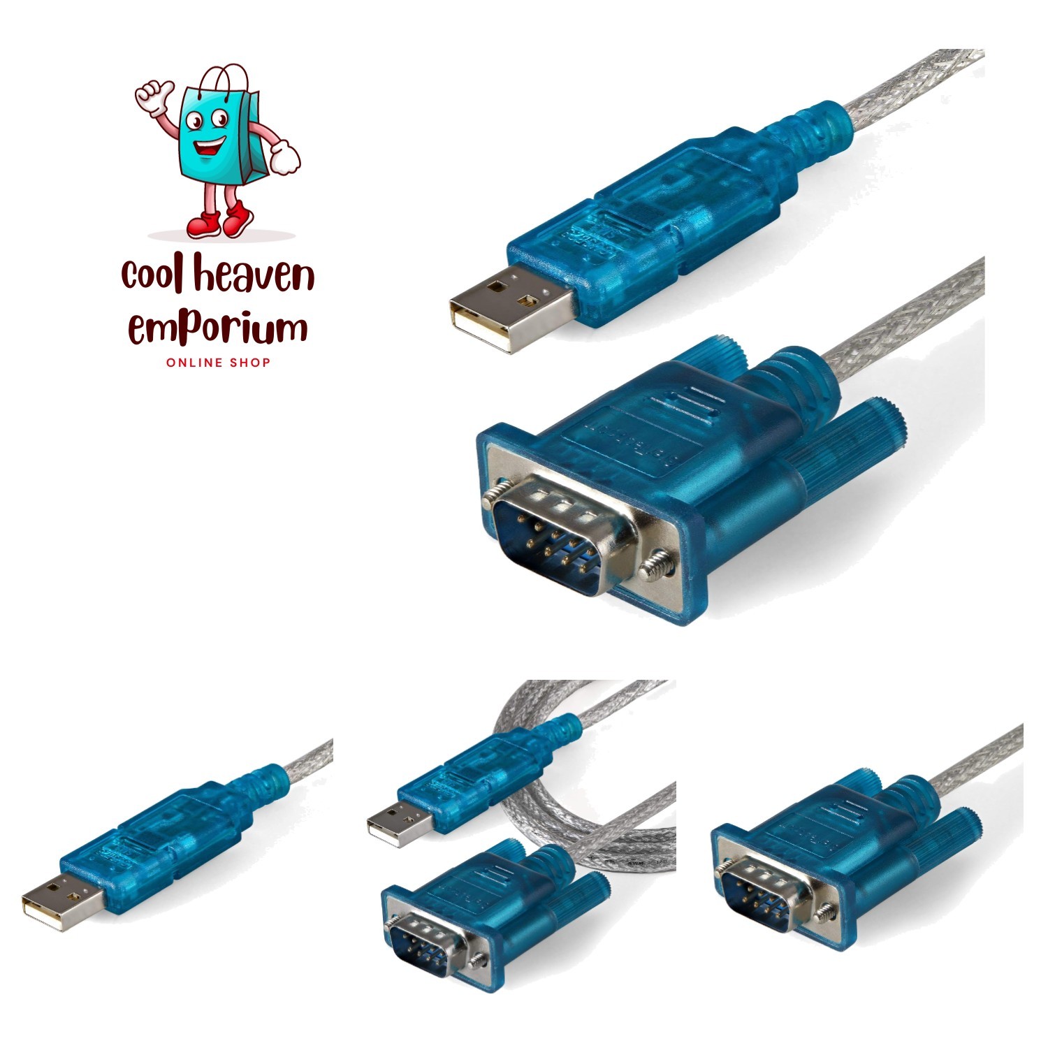 3ft 91cm 1-Port USB to RS232 DB9 Serial Adapter Cable, USB to Serial Adapter ...