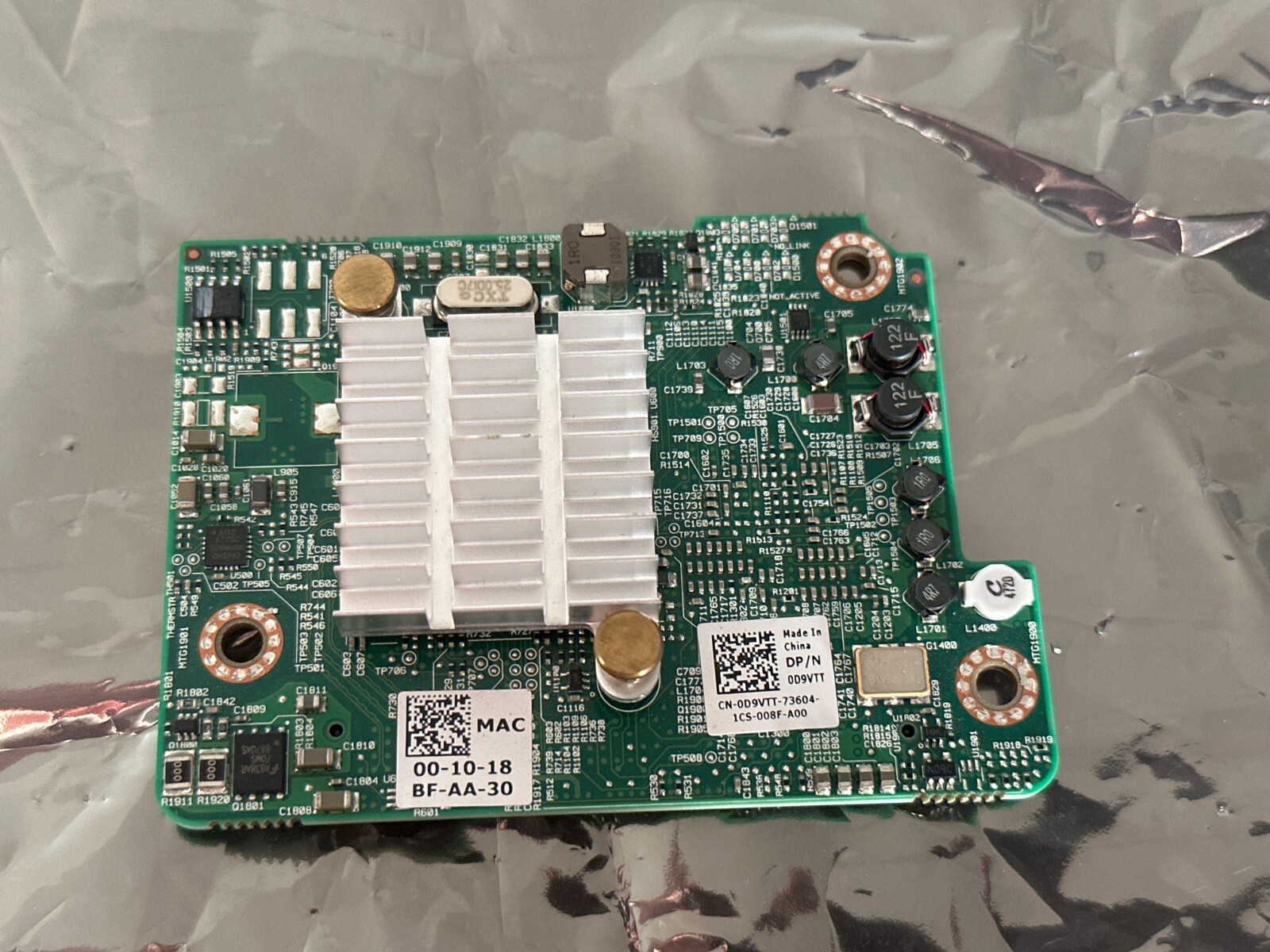 D9VTT 0D9VTT DELL BROADCOM M710 2x10GB PCI-E LOM RISER CARD