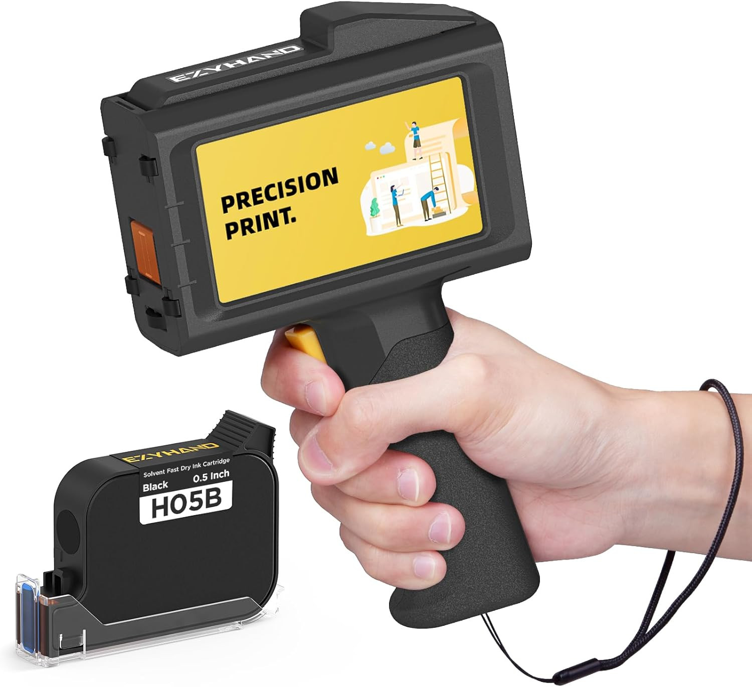 Handheld Inkjet Printer 0.5 Inches Print Height Weighs Only 390G for Batch Code 