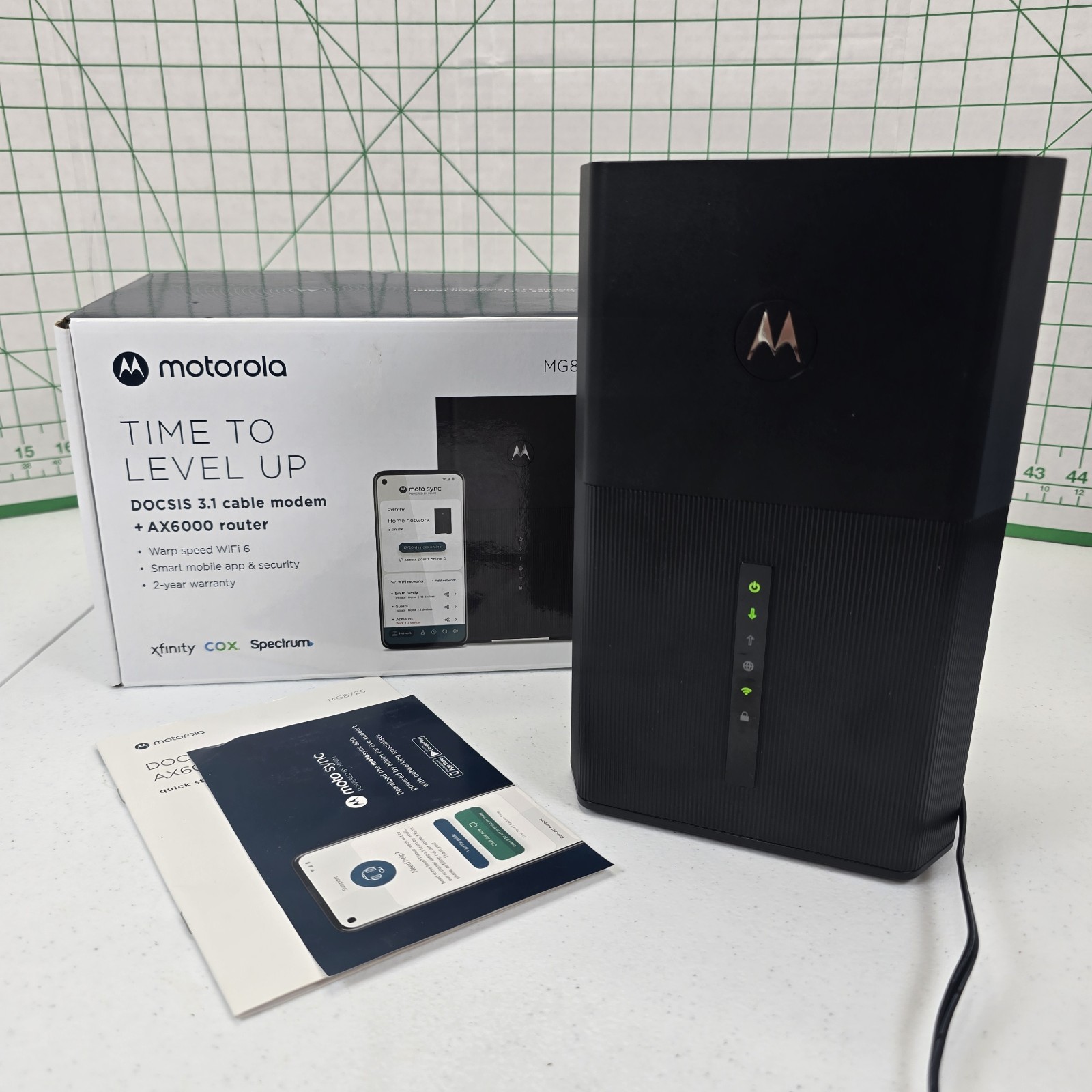 Motorola MG8725 DocSis 3.1 Multi-Gig Cable Modem & WiFi 6 AX6000 Router OPEN BOX