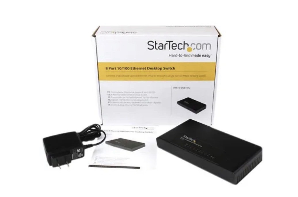 + StarTech 8 Port Fast Ethernet Switch - 10/100 Desktop Network Switch-Brand NEW