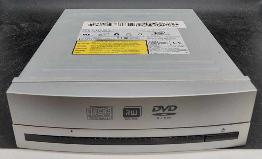 LITE-ON SOHW-1633S CD/DVD REWRITABLE DRIVE SOHW-1633S47C - Silver Bezel Tested
