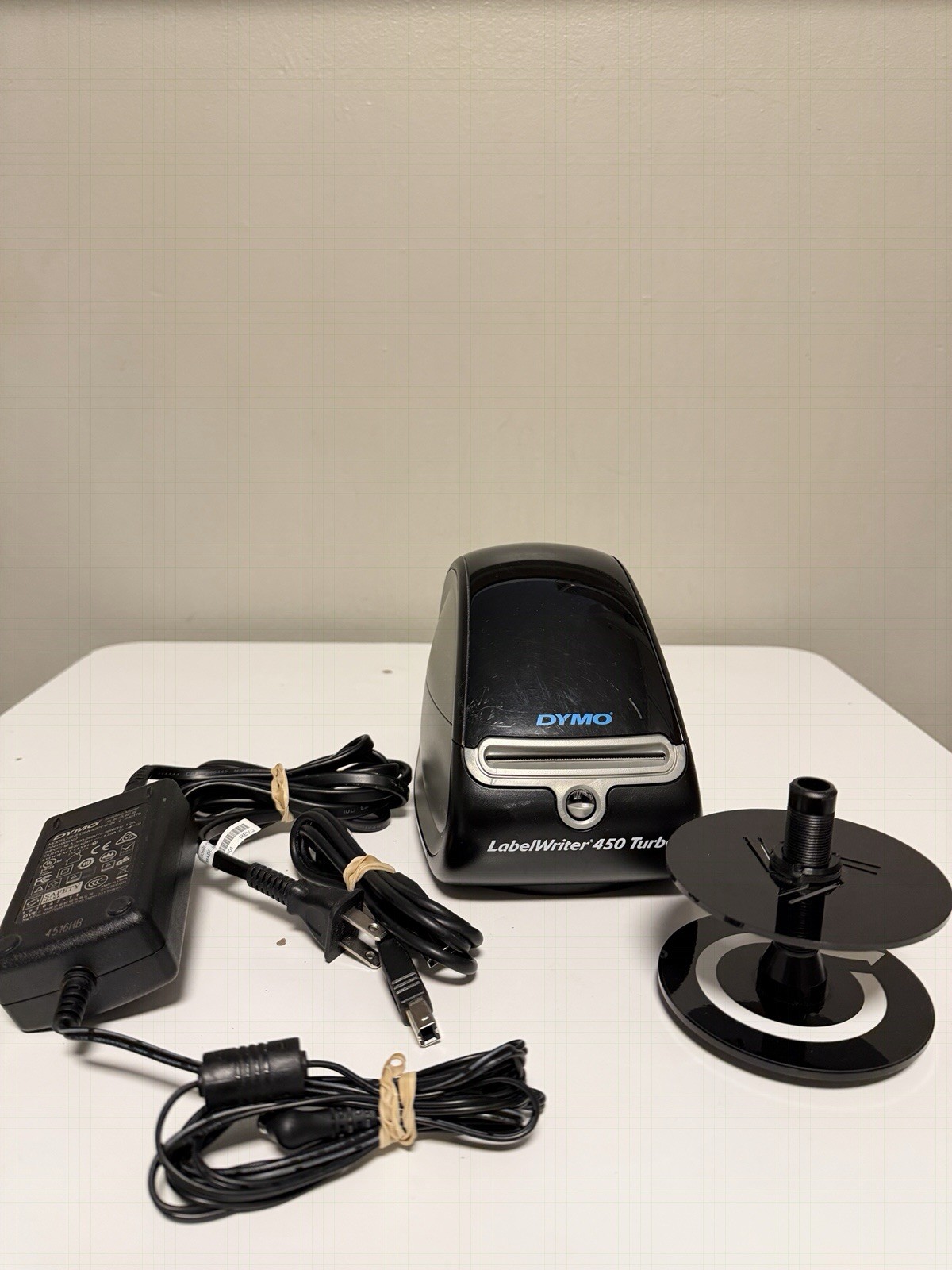 DYMO LabelWriter 450 Turbo Thermal Label Printer 1750283 Tested w/ Power Supply