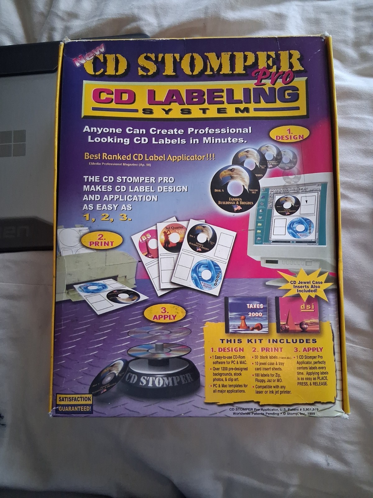 CD Stomper Pro CD Labeling System CD-ROM for Windows 3.1/95/98/NT Mac