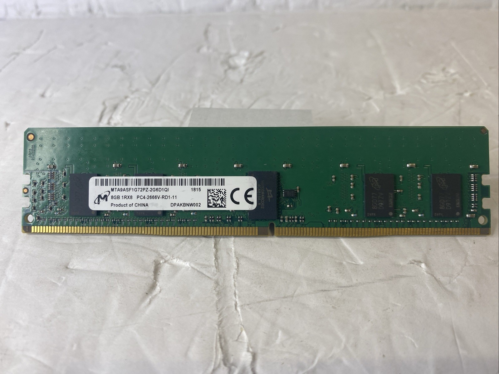 MICRON 8GB PC4-2666V Server Ram / ECC Memory - MTA9ASF1G72PZ -2G6D1QI