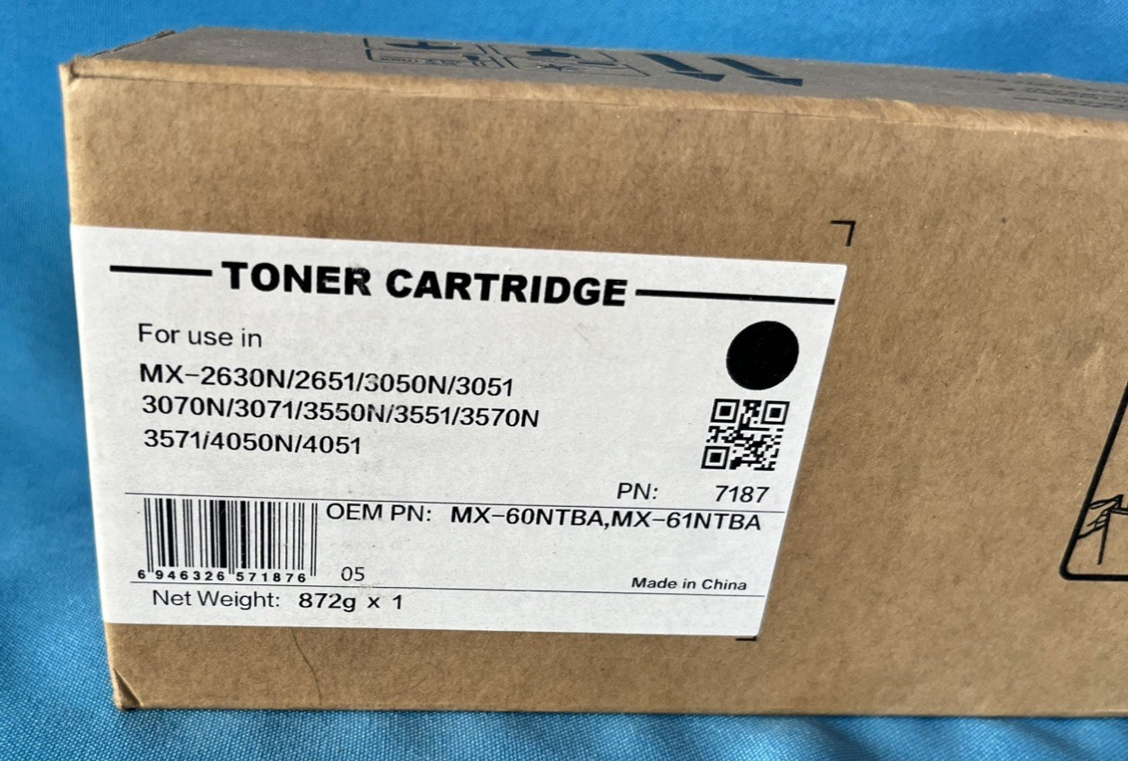 MX60NTBA Black Toner