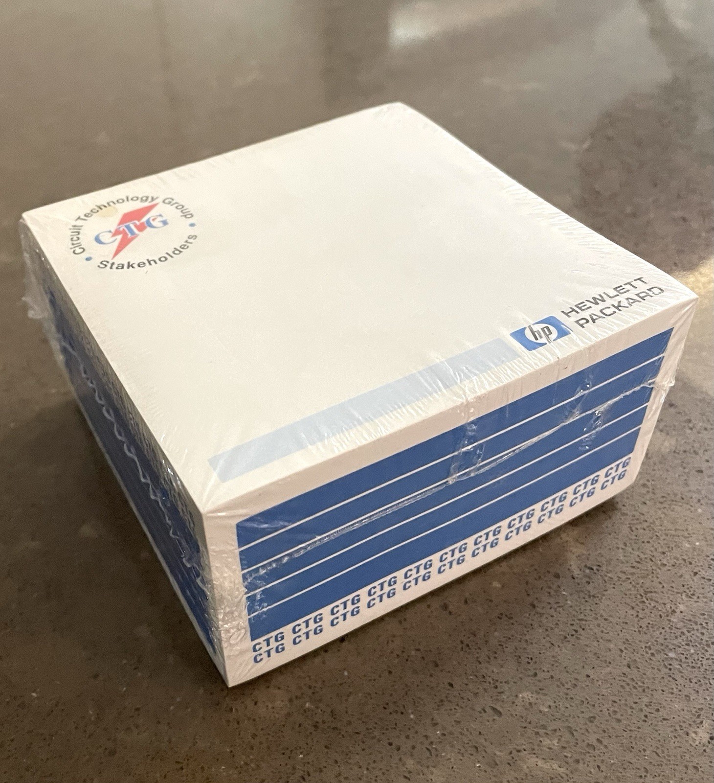1990's HP Circuit Technology Group 3M Post-it Notes Cube New-In-Shrink-Wrap