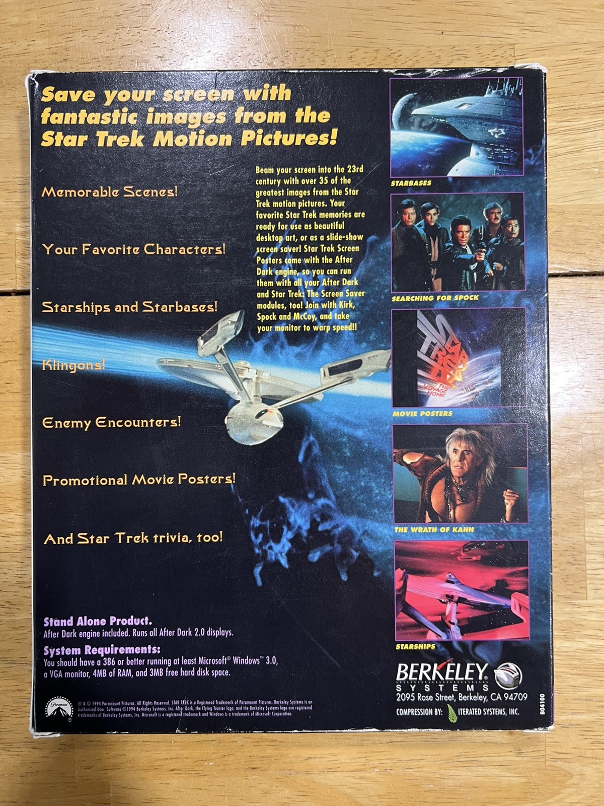 1994 Star Trek Screen Posters Images From The Motion Pictures Desktop Art &…