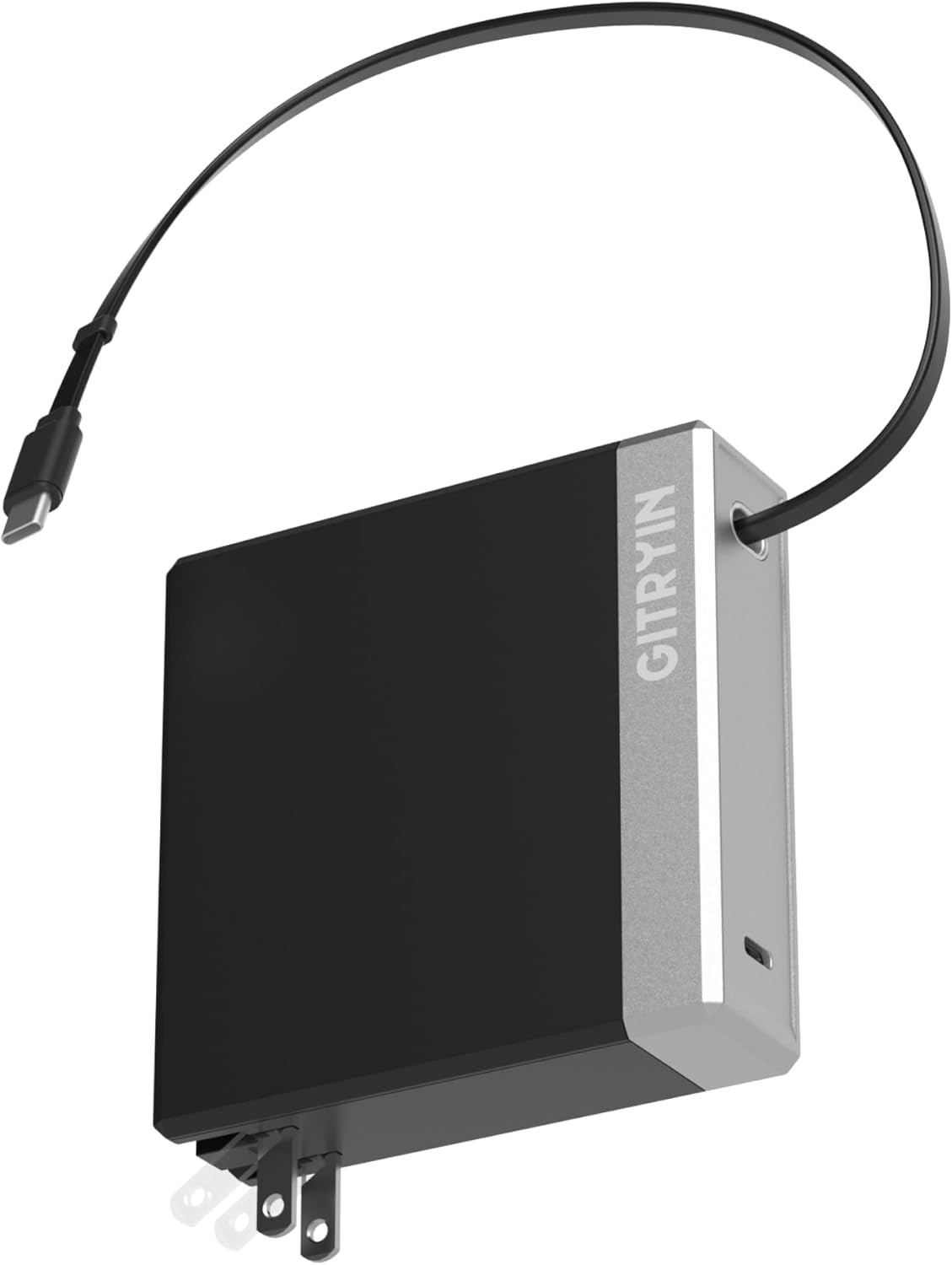 Gitryin 140W Retractable Laptop Fast Charger Block for Multiple USB Type C Black