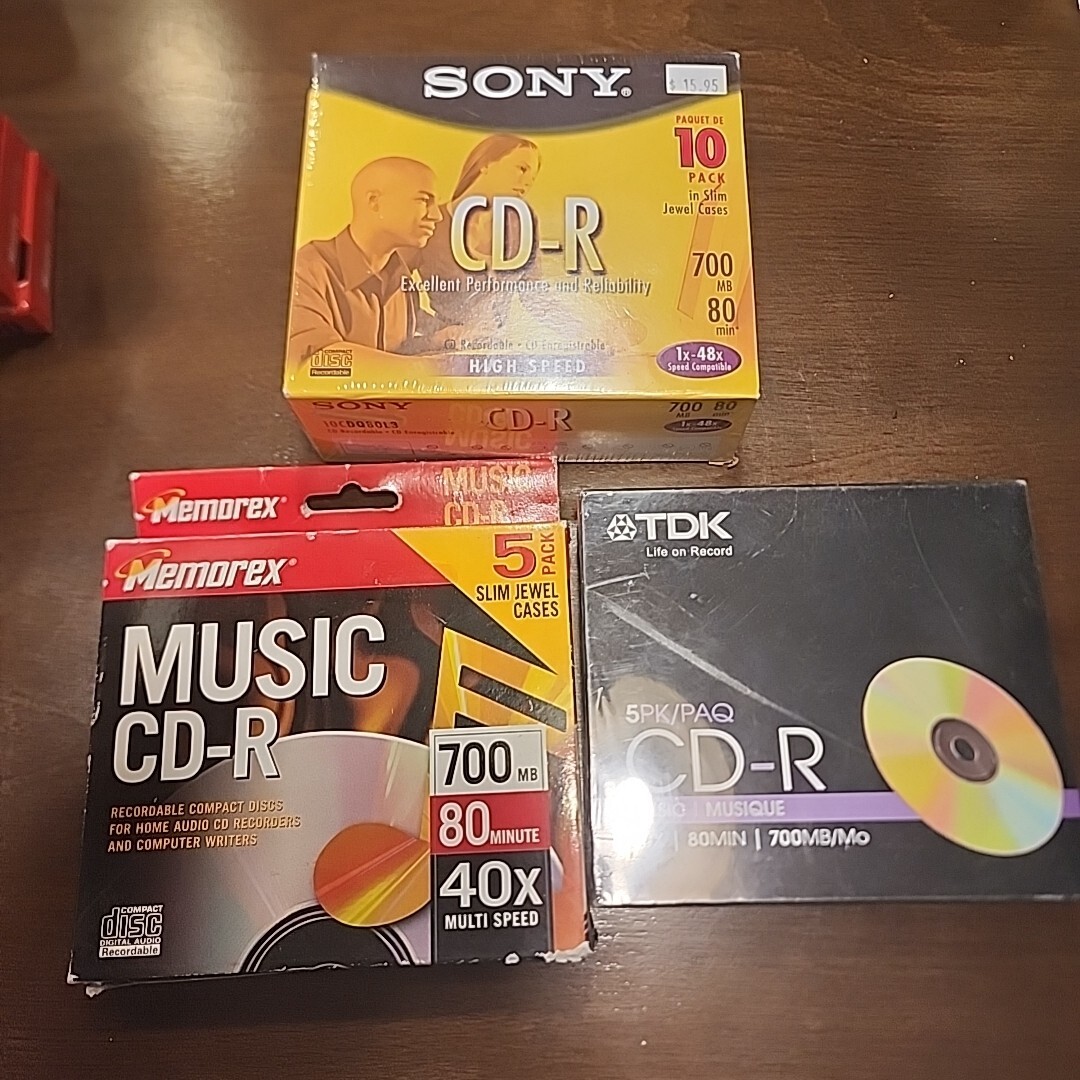 Lot Of 20 Sony Memorex & TDK 700mb CD-R New factory sealed Blank CD’s