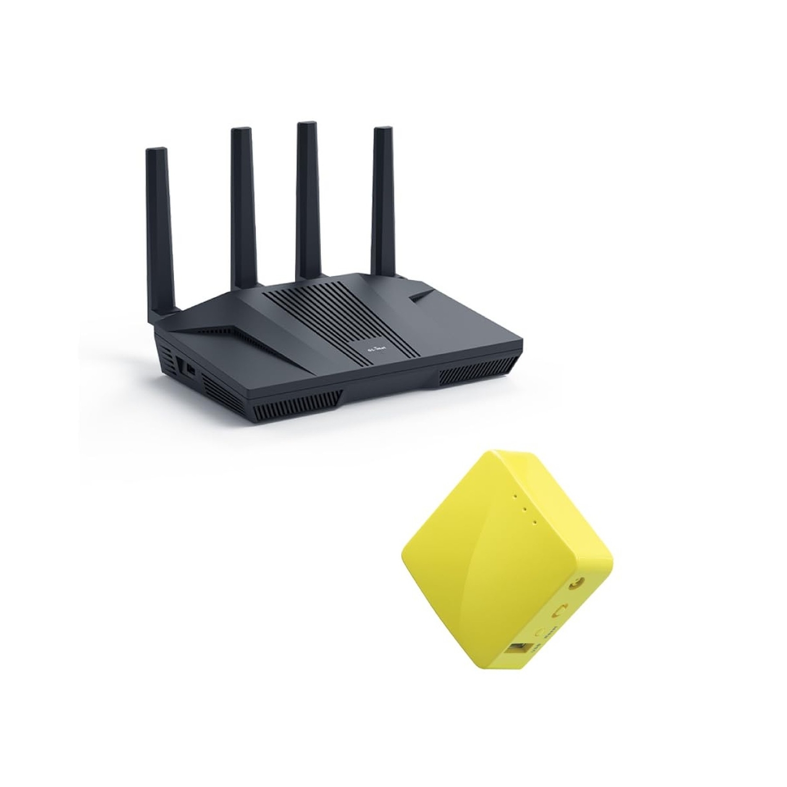 GL.iNet GL-MT6000 (Flint 2) WiFi 6 Router & GL.iNet GL-MT300N-V2 (Mango) Port...