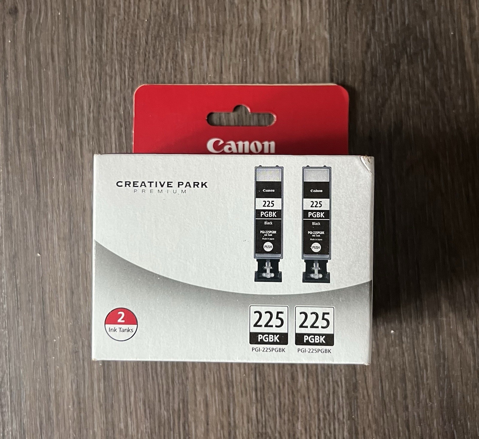 New Sealed Genuine Canon OEM 225 Black Ink Cartridges PGI-225 PGBK 2-Pack