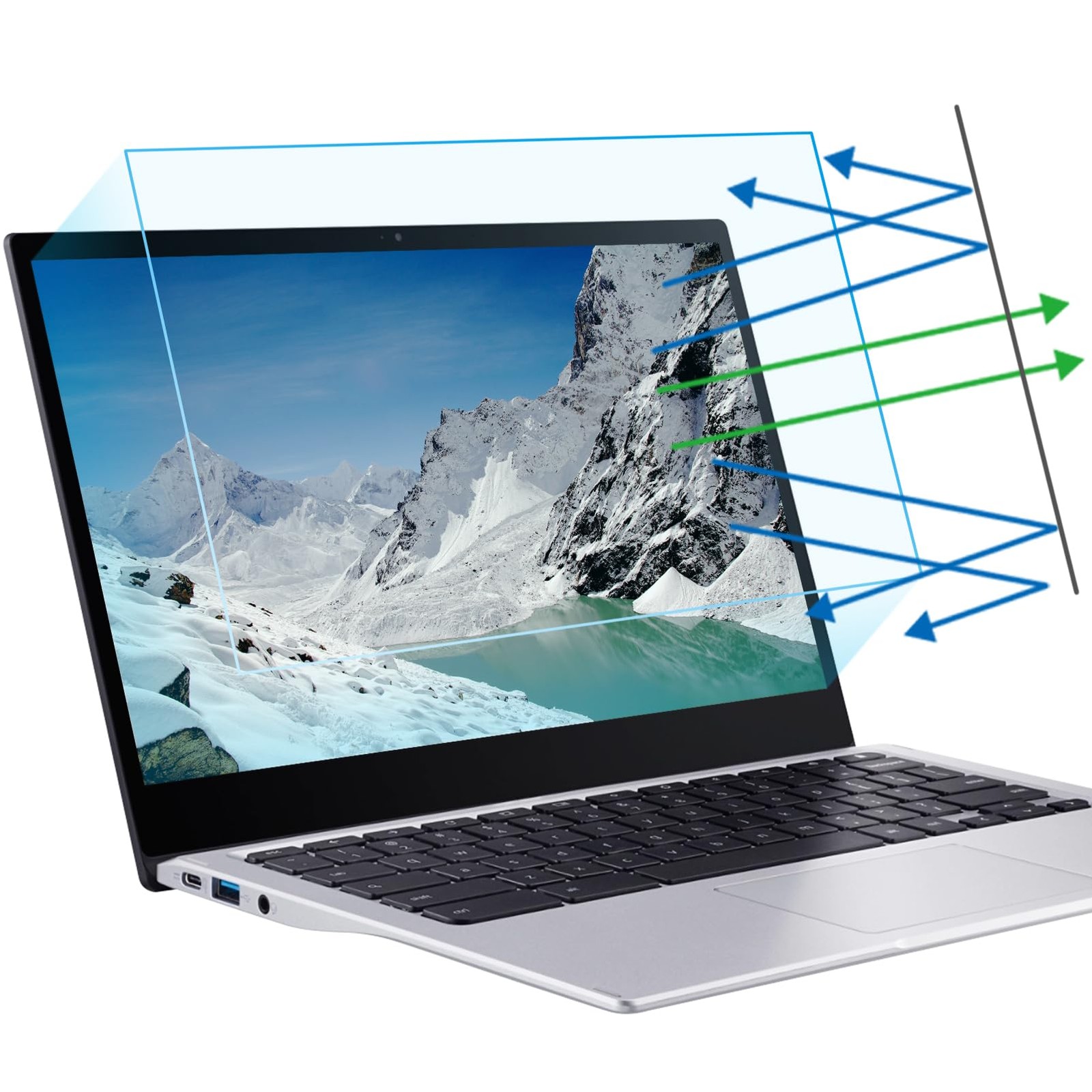 F FORITO 2-Pack 16 inch 16 Inch (Diagonal) - 16:10 Aspect Ratio, Transparent