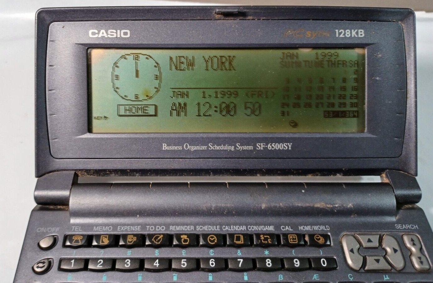 Casio BOSS Business Organizer Scheduling System SF 6500SY PC sync 128KB *READ*