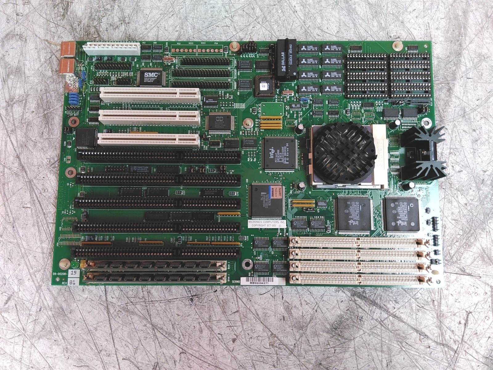 Micronics M54Pi 09-00208-15 Socket 5 Motherboard Intel Pentium 90MHz 8MB 5x ISA