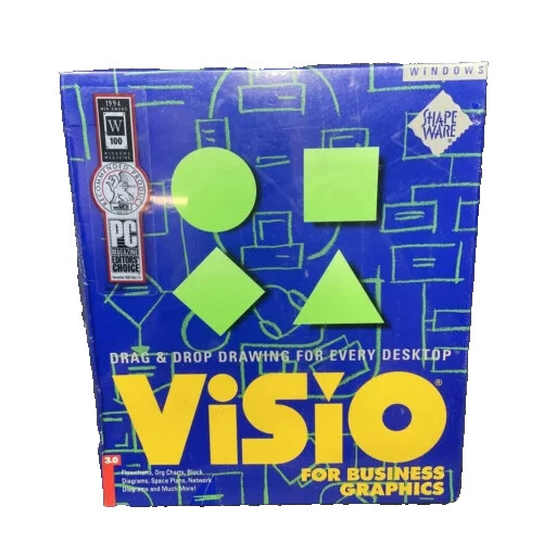 Microsoft Visio For Business Graphics 3.0 Factory Sealed Drag and Drop