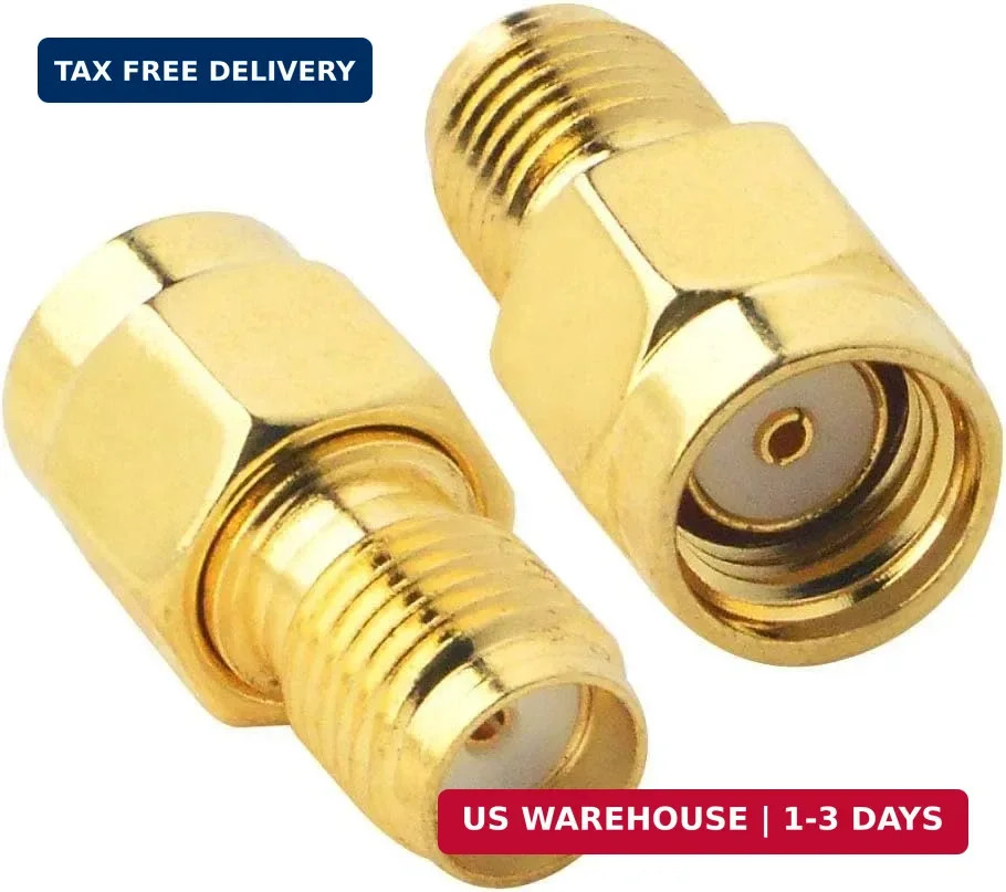 SMA RF Coaxial Coax Adapter SMA Female (No Pin) to RP-SMA Male (No Pin) Antennas